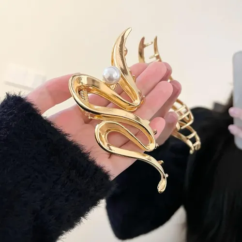 3 Clips De Garra De Metal Dorado Antideslizantes 11 Cm Para