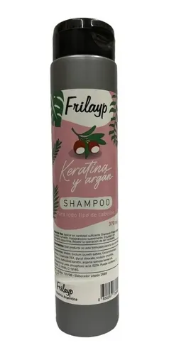 Kit Shampoo Keratina Y Argan Frilayp 370ml Pack X 3 Unidades