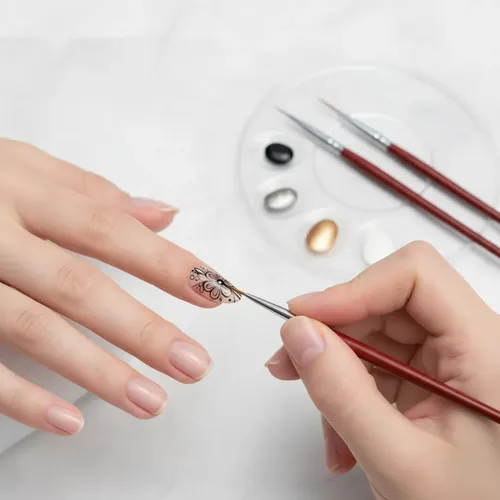 4 Pinceles Extra Fino Liner Para Detalles Manicuría Nail Art