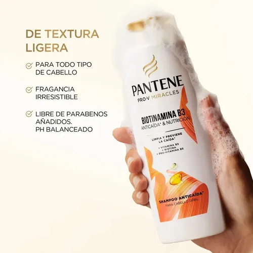 Shampoo Pantene Anticaída+ Biotinamina B3 300 ml