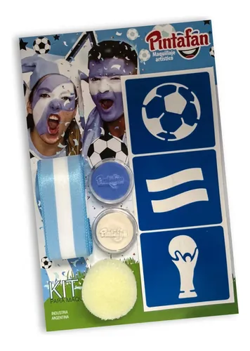 Kit Maquillaje Artistico Stencil Hipoalergenico Pintafan X2_kits Futbol 1 De C/modelo_pintafan