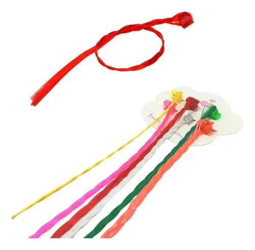 Souvenirs X 30 Pelo De Colores Trenza Mechones Extensión
