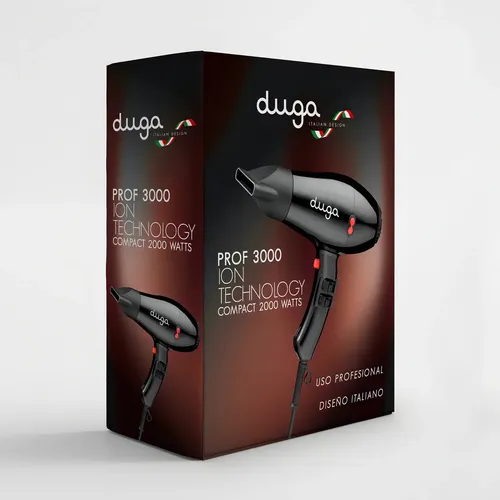 Secador De Pelo Profesional Duga Compacto 3000 (negro) Color Negro