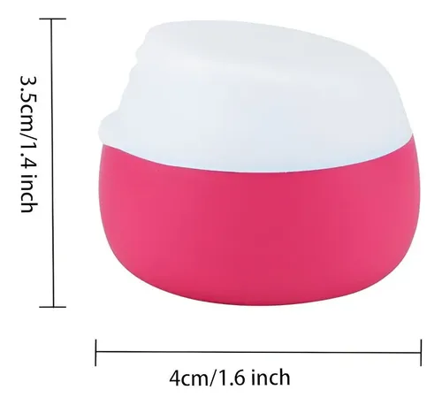 Set X4 Recipientes Silicona Pastillero Cremas Maquillajes