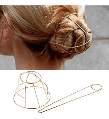 Moño De Oro Para Niñas, Clip De Cabello