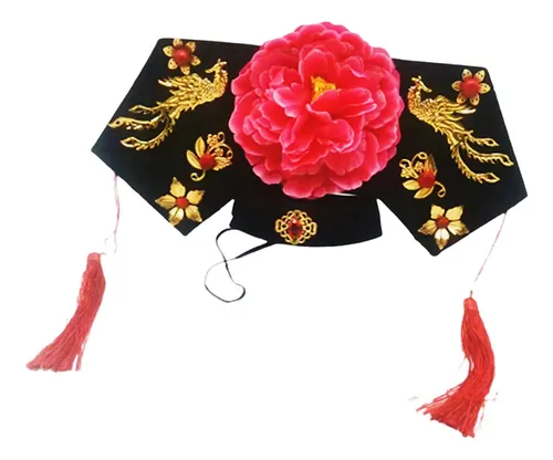 Diadema Qing Emperatriz, Tocado Floral Multicolor Multicolor