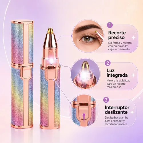 Depiladora Cejas Facial 2 En 1 Recargable Usb Blawless