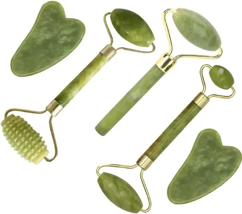 Face Roller Fuvooi Jade Roller Set Para El Cuidado De La Pie Suela