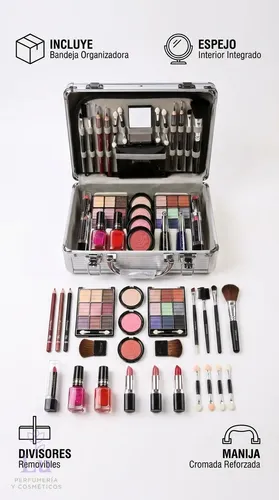 Set Maquillaje Profesional Miss Young Maletín Aluminio