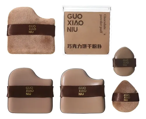 6 Esponjas De Maquillaje Color Chocolate