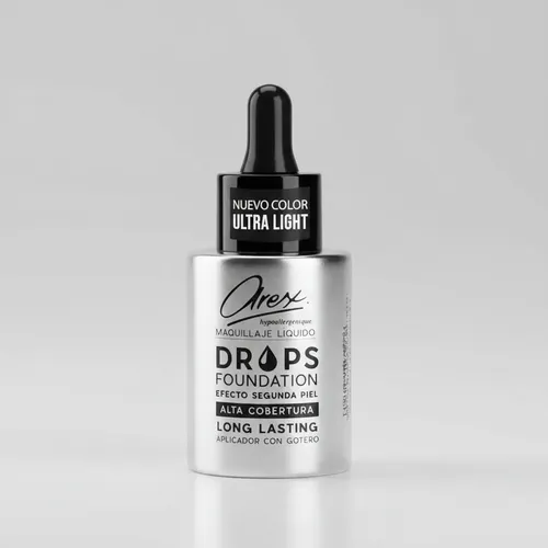 Arex Maquillaje Liquido Drops Foundation Alta Cobertura X30g
