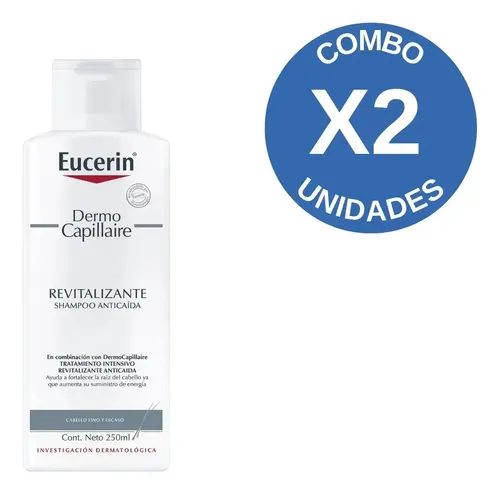 Shampoo Eucerin DermoCapillaire Anticaída en botella de 250mL de 250g por 2 packs de 500mL de 500g