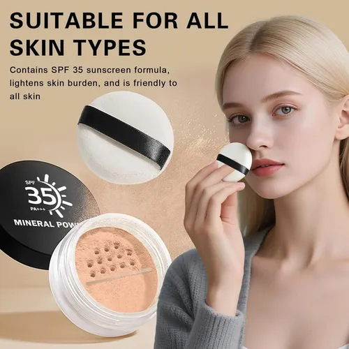 Polvo De Base Mineral Spf 35 Qiufsse 10g Beige Medio