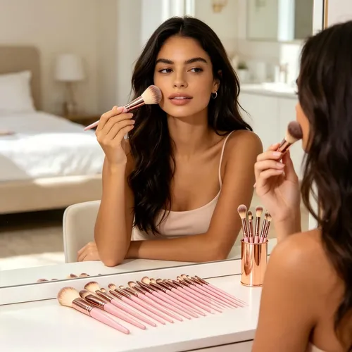 Kit 20 Pinceles Maquillaje Cubre Todas Las Necesidades