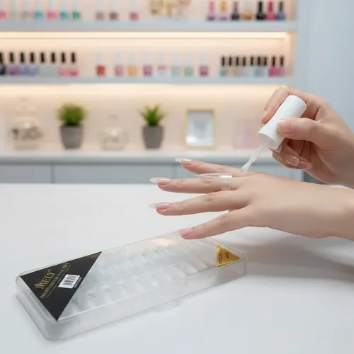 Tips Soft Gel Matte Cortos Mely Para Manos Y Pies 240U Almendra