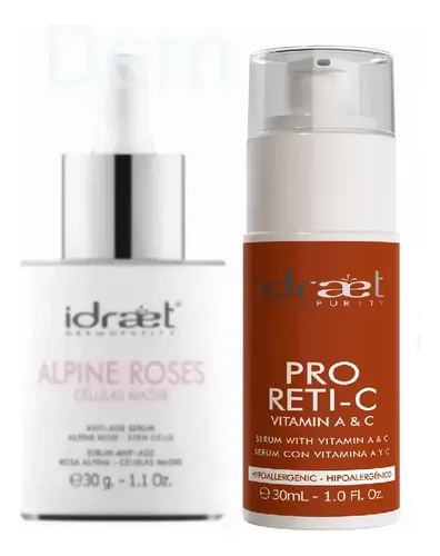 Promo X2: Serum Vitamina C +serum Células Madres. Idraet