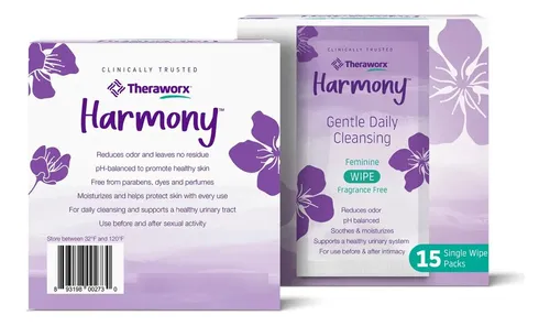 Toallitas Femeninas Theraworx Harmony Gentle Daily Cleansing