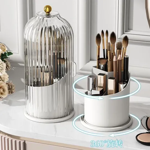 Organizador De Maquillaje Tipo Jaula Con Tapa Acrílica