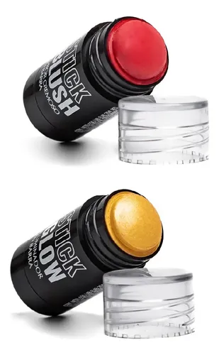 Set Stick Blush Glow: Rubor + Iluminador En Barra Xulu Tono Del Maquillaje Rosy Y Daylight