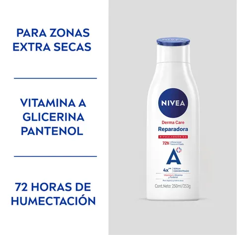 Crema Corporal Nivea Dermacare Reparadora Intensiva X 250 Ml