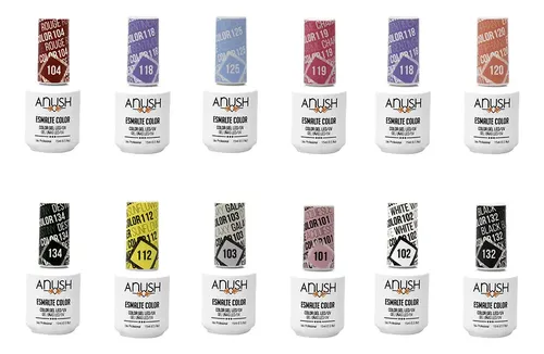 12 Esmaltes Semipermanentes X15ml Anush