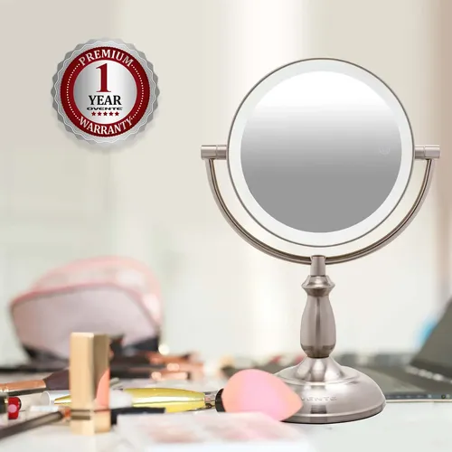 Espejo De Maquillaje Ovente 8 De Mesa Iluminado Con Aumento