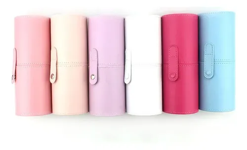 – 3 Soporte For Pinceles De Maquillaje Con Tapa Púrpura