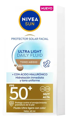 Nivea Sun Fps 50 Facial Utra Light Tono Medio
