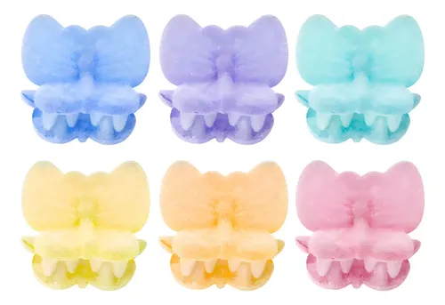 Hebillas y broches para el pelo Iko Shop Mariposa Aterciopelada color aterciopelada – Pack de 12