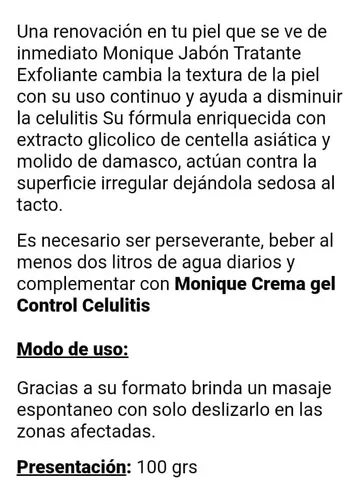 Jabon Control Celulitis De Monique