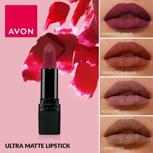 Labial Avon Ultra Matte color sunkissed grape