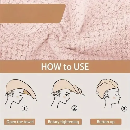 1 Gorro Para Cabello Seco, Suave Y Absorbente, De Color Alea