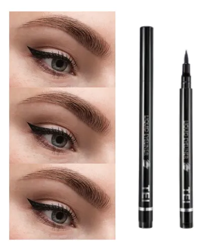 Delineador De Ojos En Fibra Marca Tei Color Negro