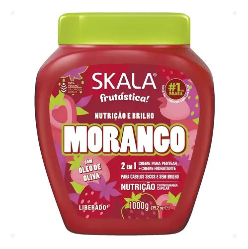 Baño De Crema Skala Frutastica Morango Nutricion 1kg
