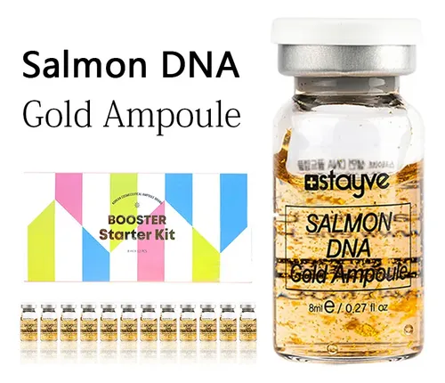 Kit De Ampollas Korea Salmon Dna Gold De 8 Ml, Bb Cream Glow