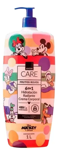 Crema Corporal Avon Care 1 Litro Frutos Rojos Mickey Disney Frutos Rojos