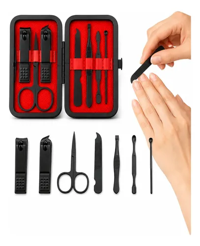 Kit De Manicura Compacto 7 Piezas Con Estuche De Viaje