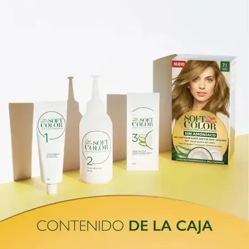 Kit Tintura Soft Sin Amoníaco Color 71 Rubio Cenizo 145g Wella