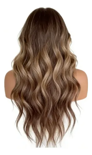 Ombré Larga Ondulada, Elegante Y Versátilpeluca