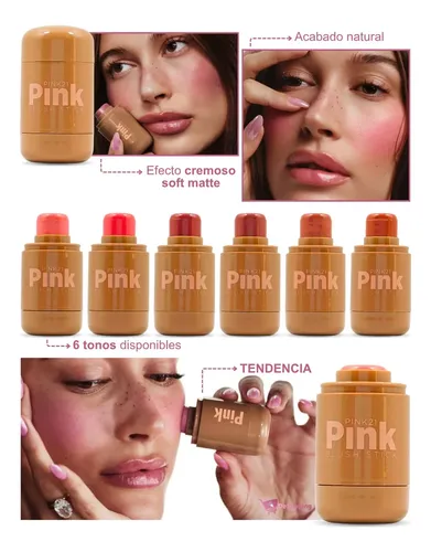 Rubor En Barra Pink 21 Blush Stick Cremoso Natural