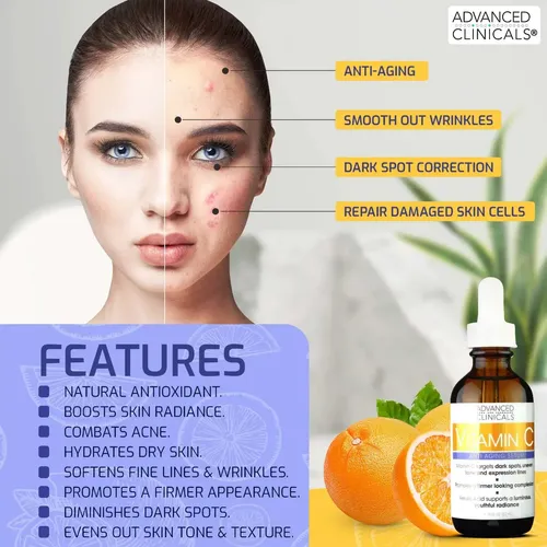 Vitamina C Serum Advanced Clinicals Suero Premium Importado
