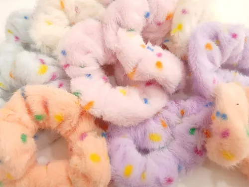 Pack X 12 Colitas Scrunchies Colores Surtidos