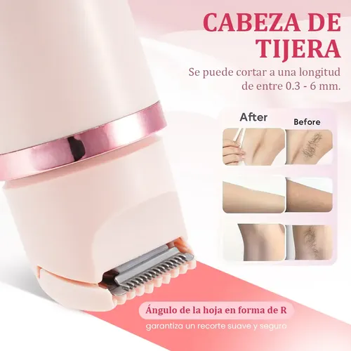 Rasuradora Mujer Electrica 2en1 Doble Cabeza Sin Atascar