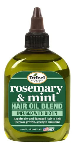 Mezcla De Aceite Capilar Difeel De Romero Y Menta Con Biotin