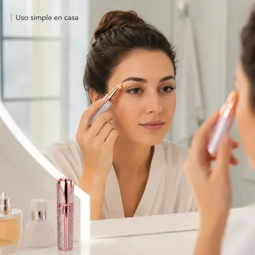 Depilador Mini Eléctrico 2 En 1 Elimina Vello Facial Y Cejas