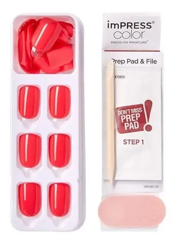 Set De 30 Uñas Press On – Marca Impress – Modelo Reddy