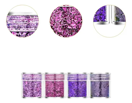 4 Piezas De Decoración De Manicura En De Estrella Púrpura