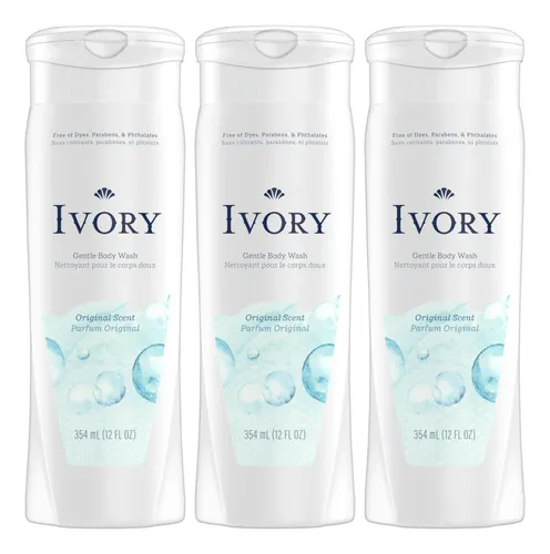 Jabón Corporal Ivory Original Con Fragancia 360 Ml, Pack De