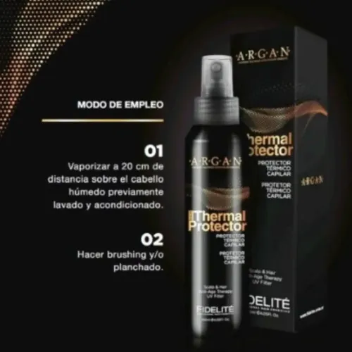 Combo Argán Fidelite X3 Mascara Prot. Termico Crema D Peinar