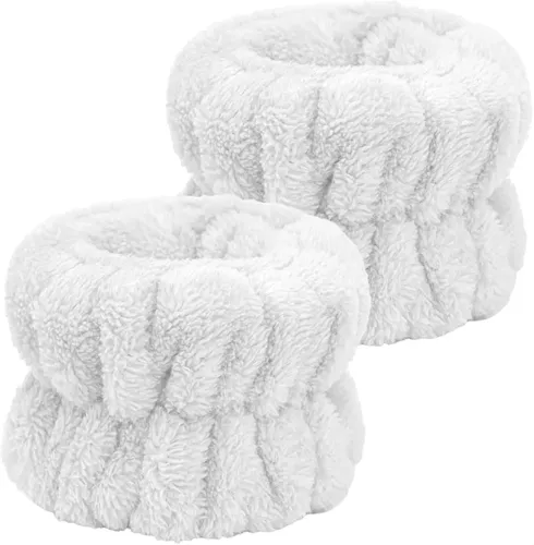 Pulsera De Microfibra Para Lavado De Cara (blanca)